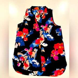 Vince Camuto Sleeveless Floral‎ Blouse Size S NWOT